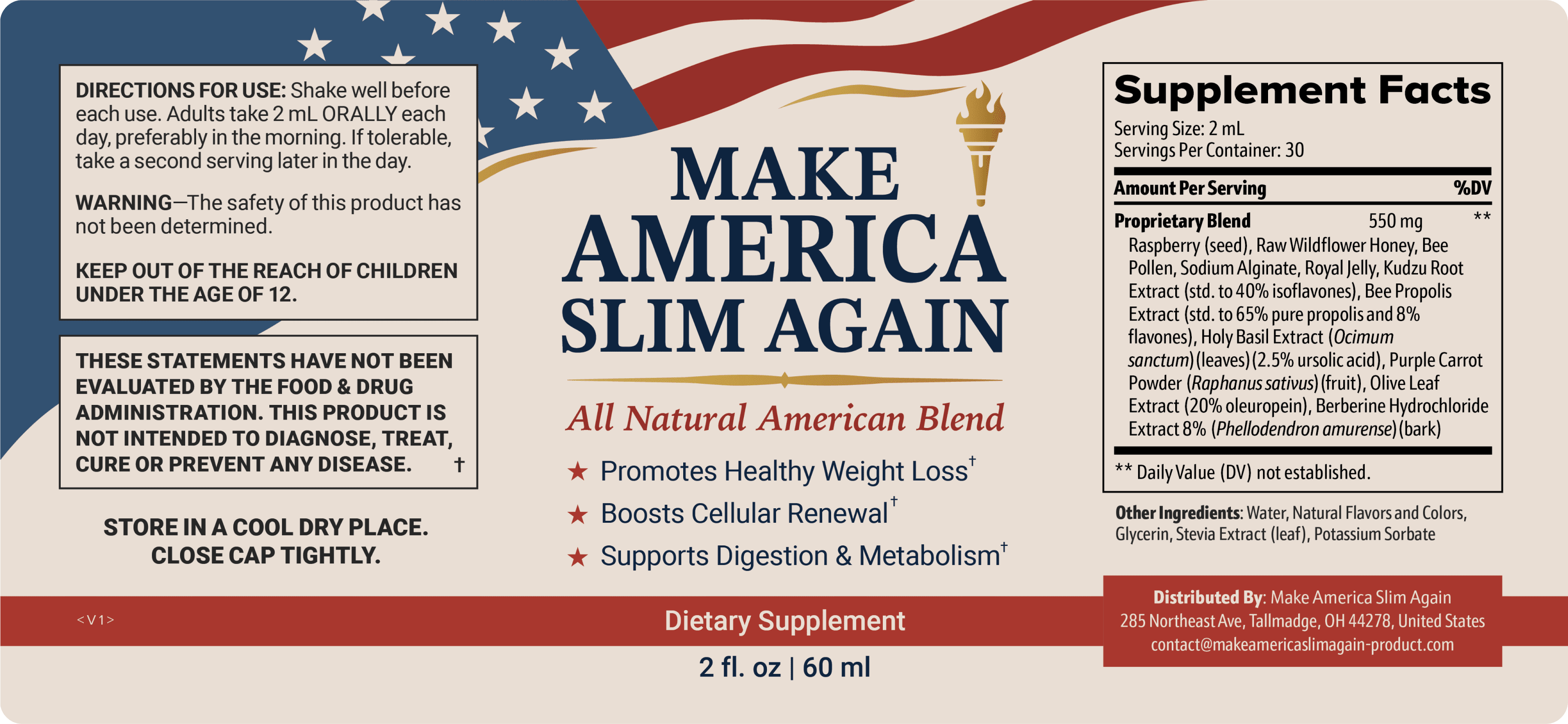 Make America Slim Again Lebel